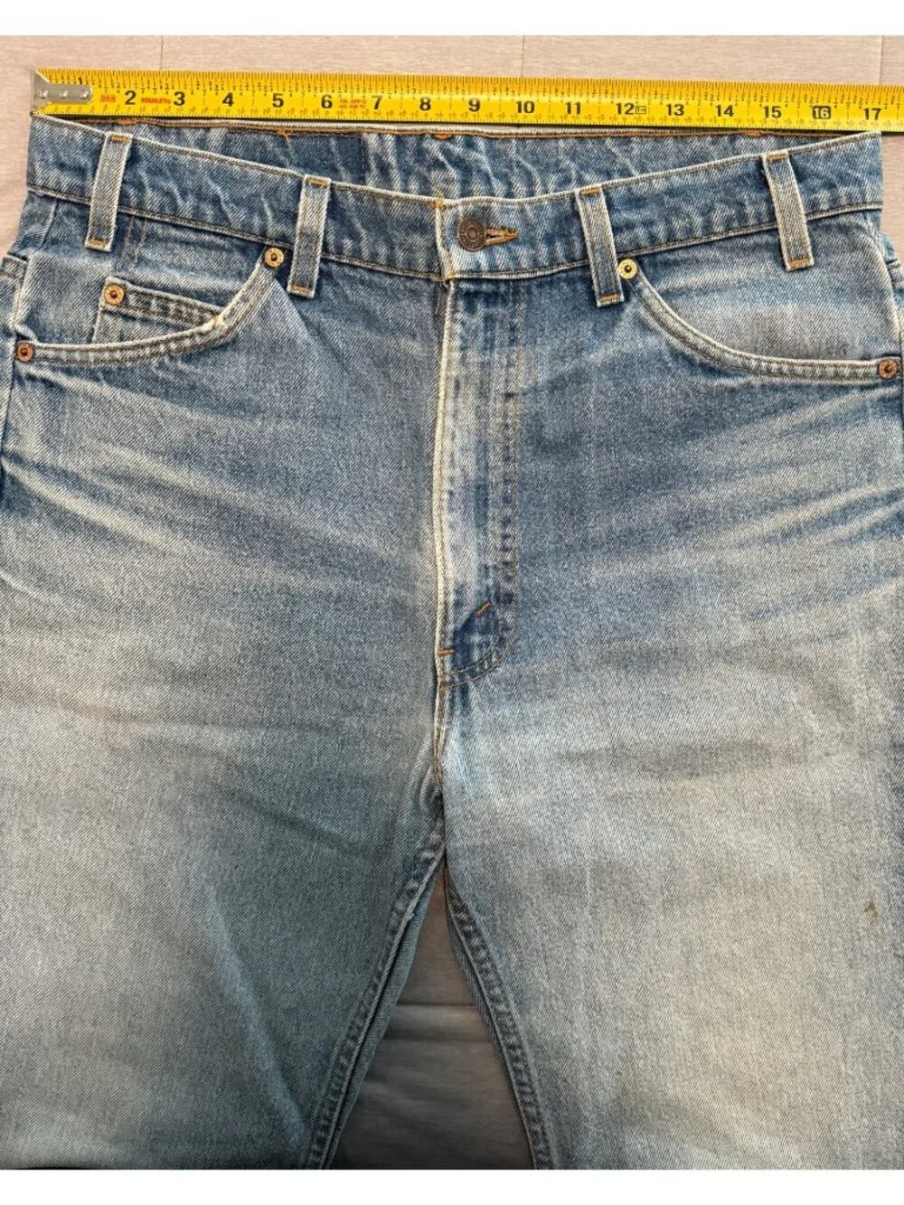 Vintage Levi's 517 Orange Tab Denim Jeans Men 36x29 Made in USA